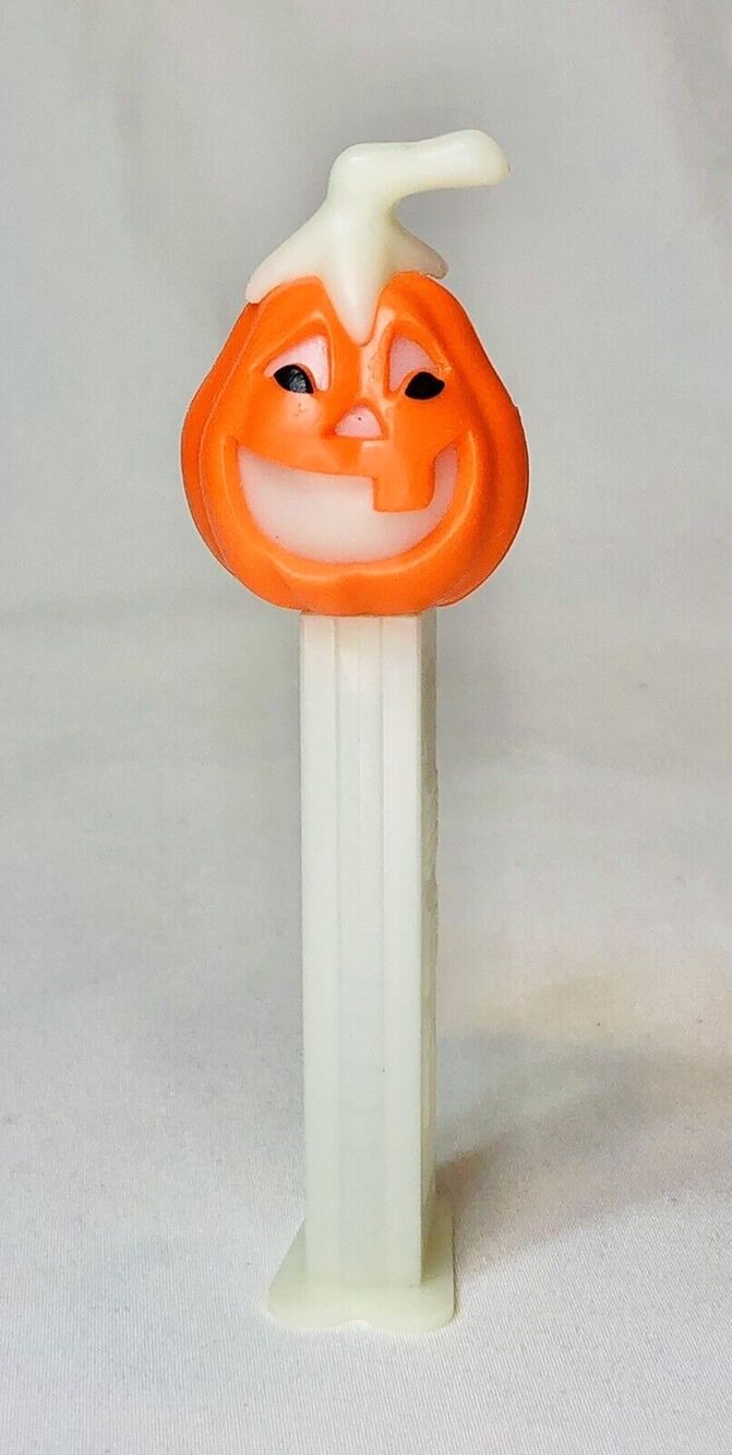 Pez Glow In The Dark Halloween Pumpkin with Glow Stem Retired